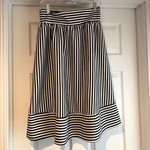 NWT Striped flare midi skirt